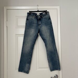 Frame Denim Boot Cut Jeans in Faded Blue